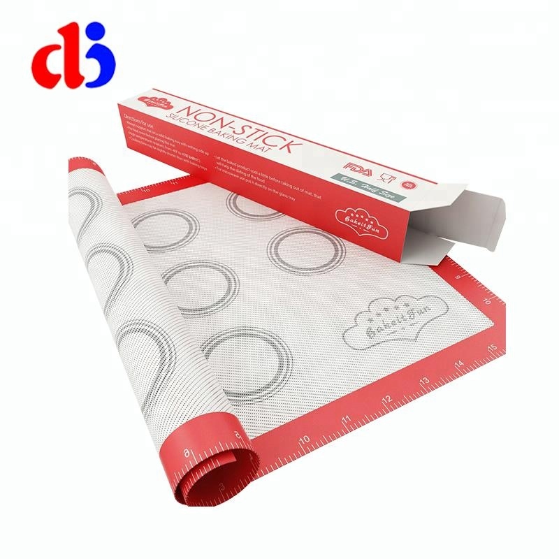 Dongjian Customized Size Rectangle Kitchen Envy Silicone Baking Mat Set